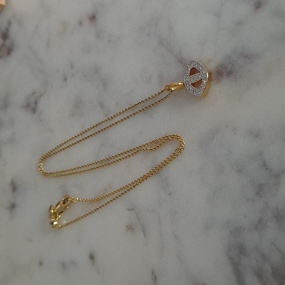 Monica Vinader Alphabet Evil Eye diamond necklace - Picture 2 of 15